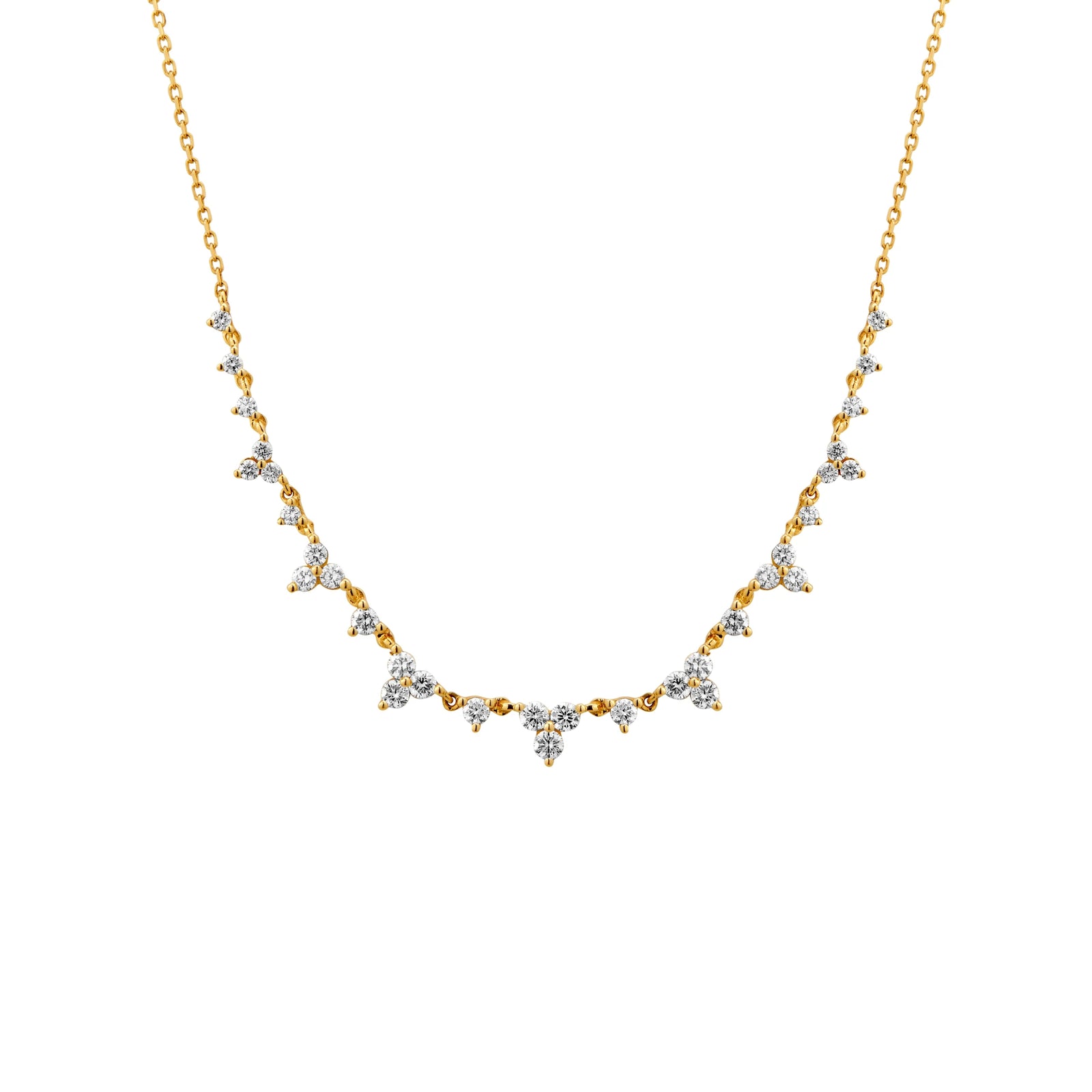 COLLAR DIAMANTES TRÍOS 0.94CT EN ORO 18K - Image 1