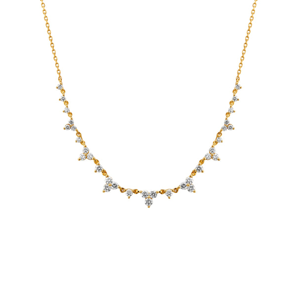 COLLAR DIAMANTES TRÍOS 0.94CT EN ORO 18K