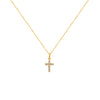 COLLAR CRUZ CON ZIRCONES EN ORO 18K