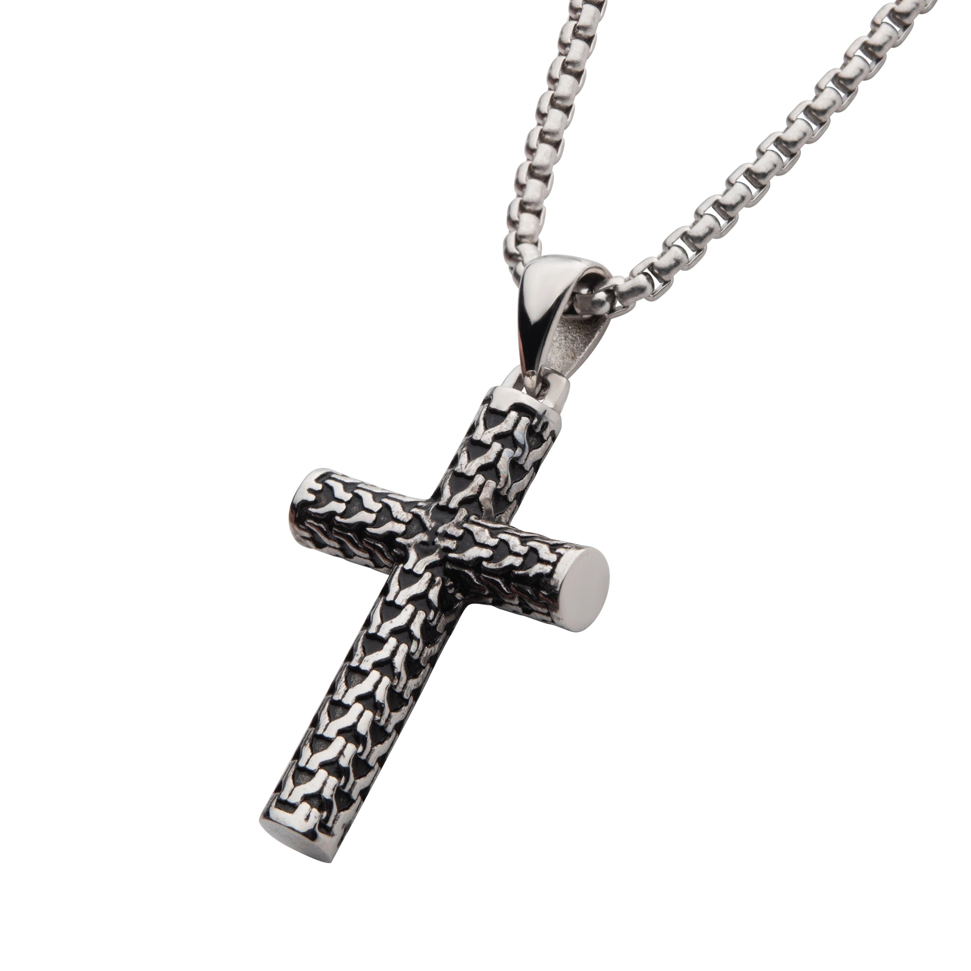 COLLAR CRUZ DE ACERO INOXIDABLE - Gallery 2