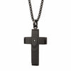 COLLAR CRUZ DE ACERO INOXIDABLE NEGRO MATE