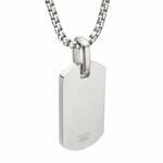 COLLAR PLACA MILITAR DE ACERO INOXIDABLE CON ESPINELAS NEGRAS - Thumbnail 3