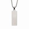 COLLAR PLACA RECTANGULAR DE ACERO INOXIDABLE MATE