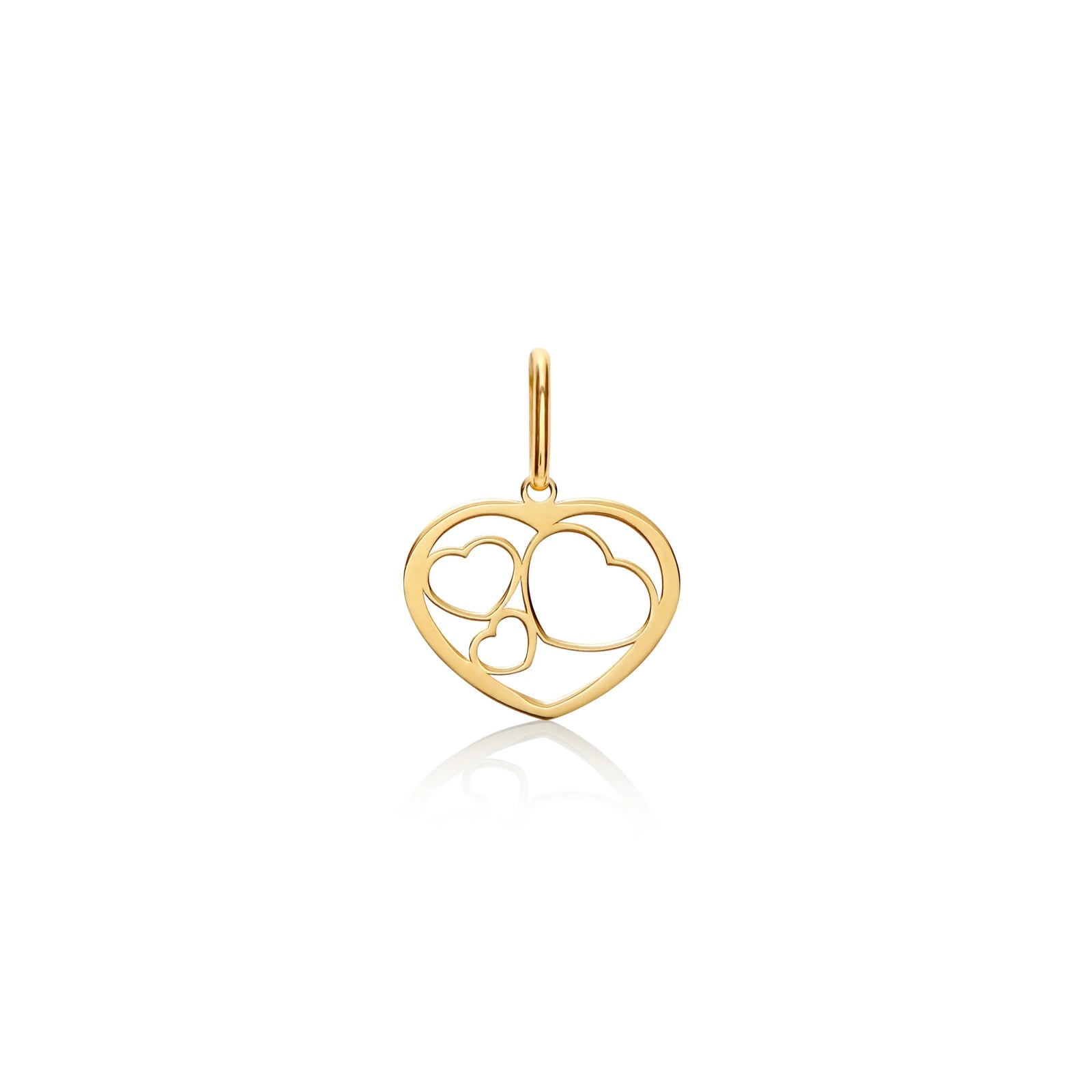 DIJE CORAZONES CALADOS EN ORO 18K - Image 1