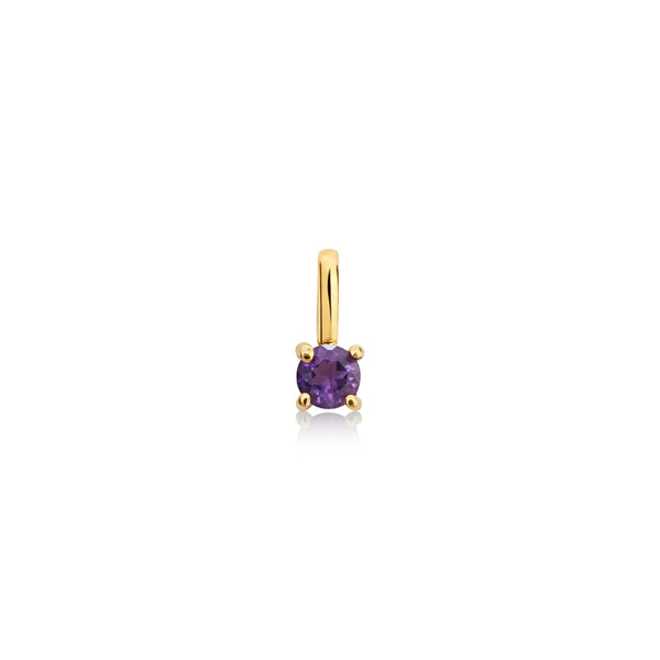DIJE PIEDRA AMATISTA EN ORO 18K