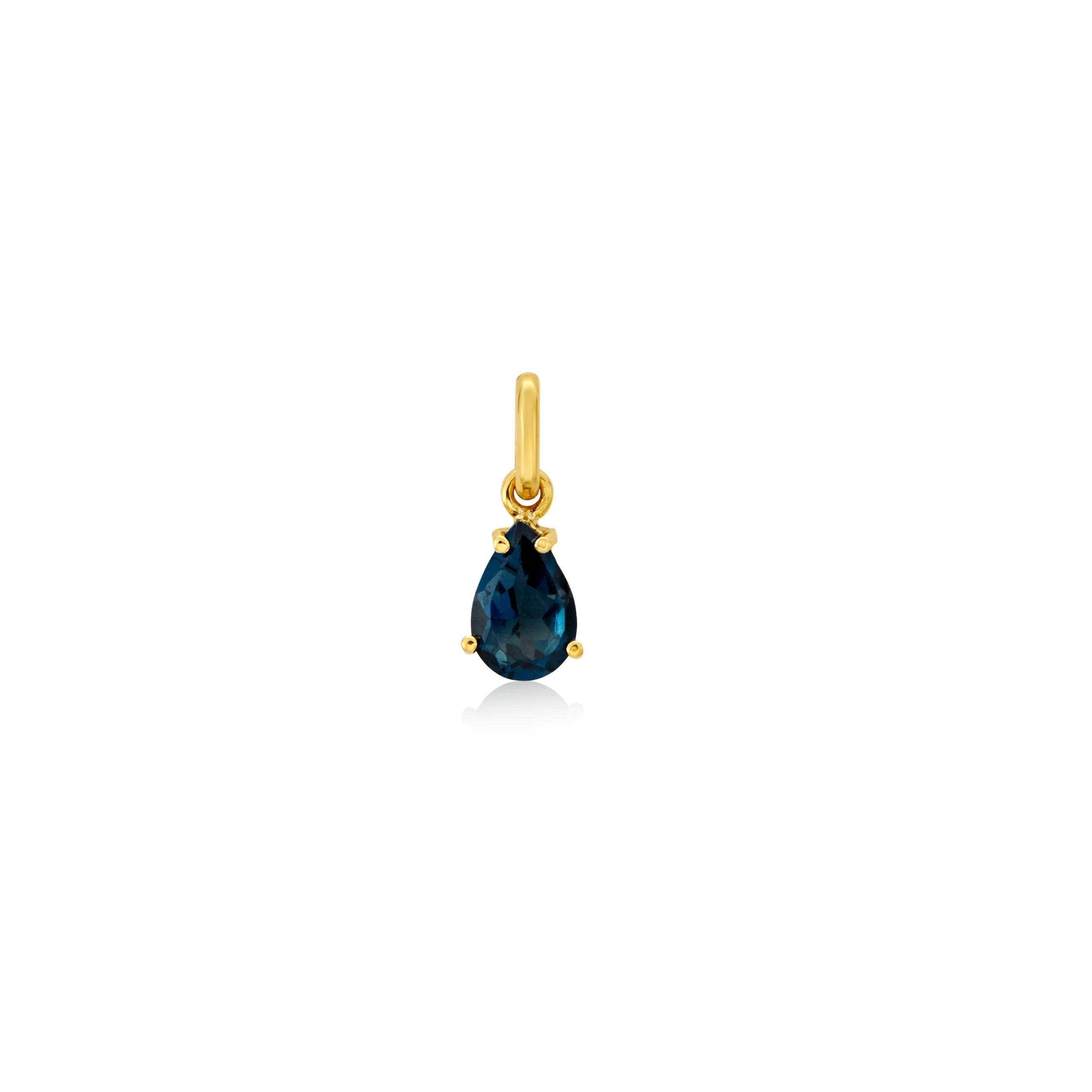 DIJE PIEDRA TOPACIO LONDON GOTA EN ORO 18K - Gallery 1