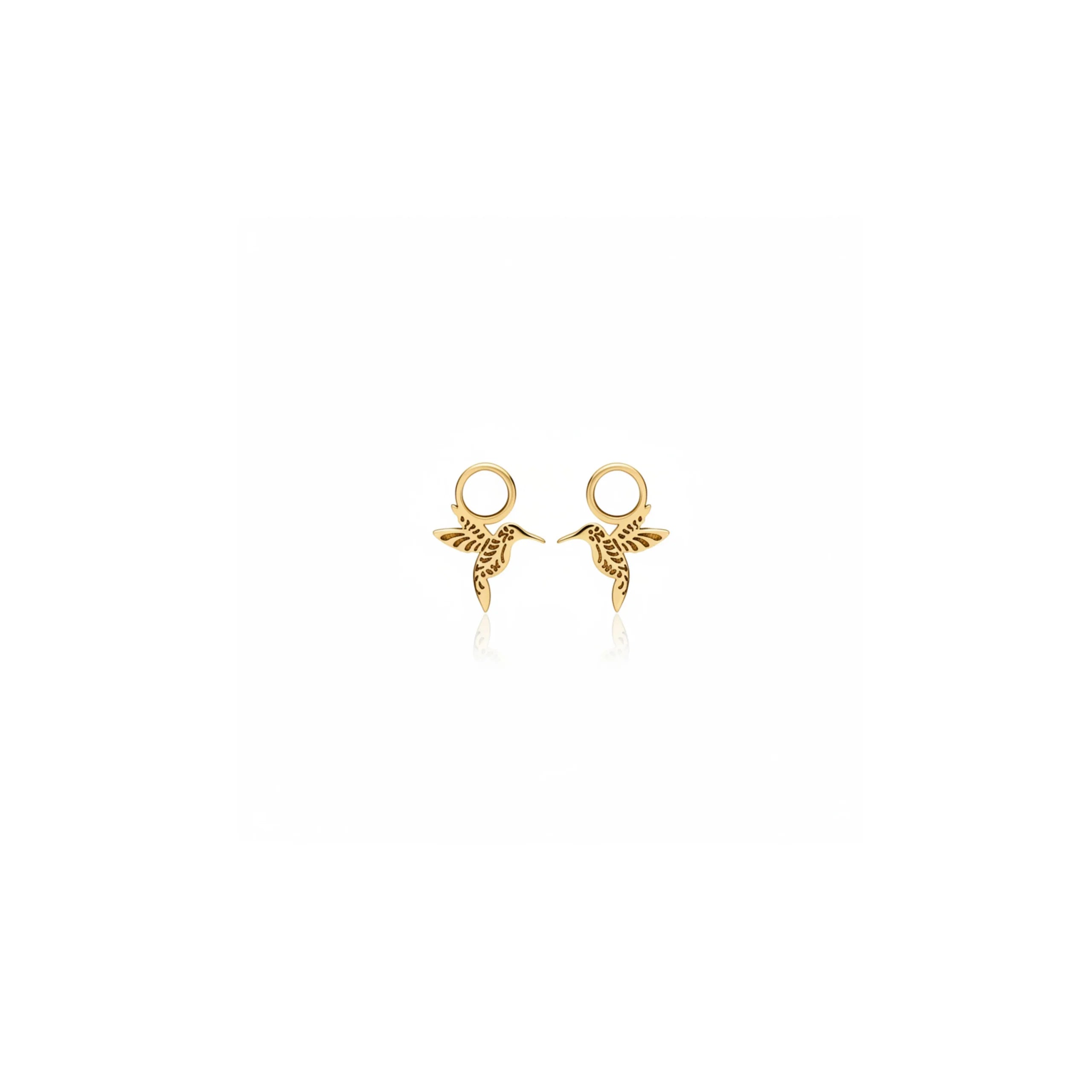 DIJES PARA ARGOLLA COLIBRÍ MINI EN ORO 18K - Gallery 1