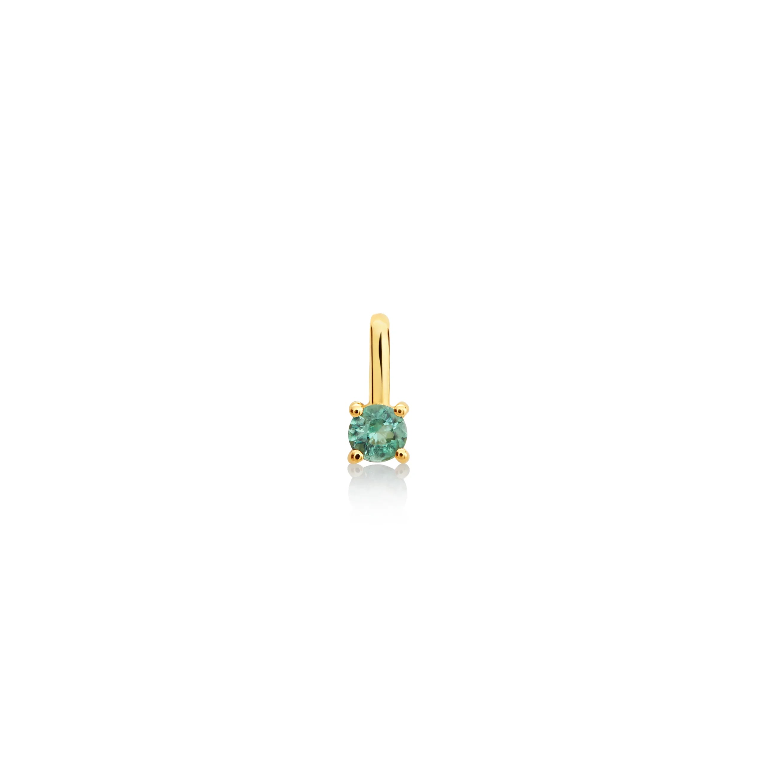 DIJE PIEDRA TURMALINA VERDE EN ORO 18K - Gallery 1