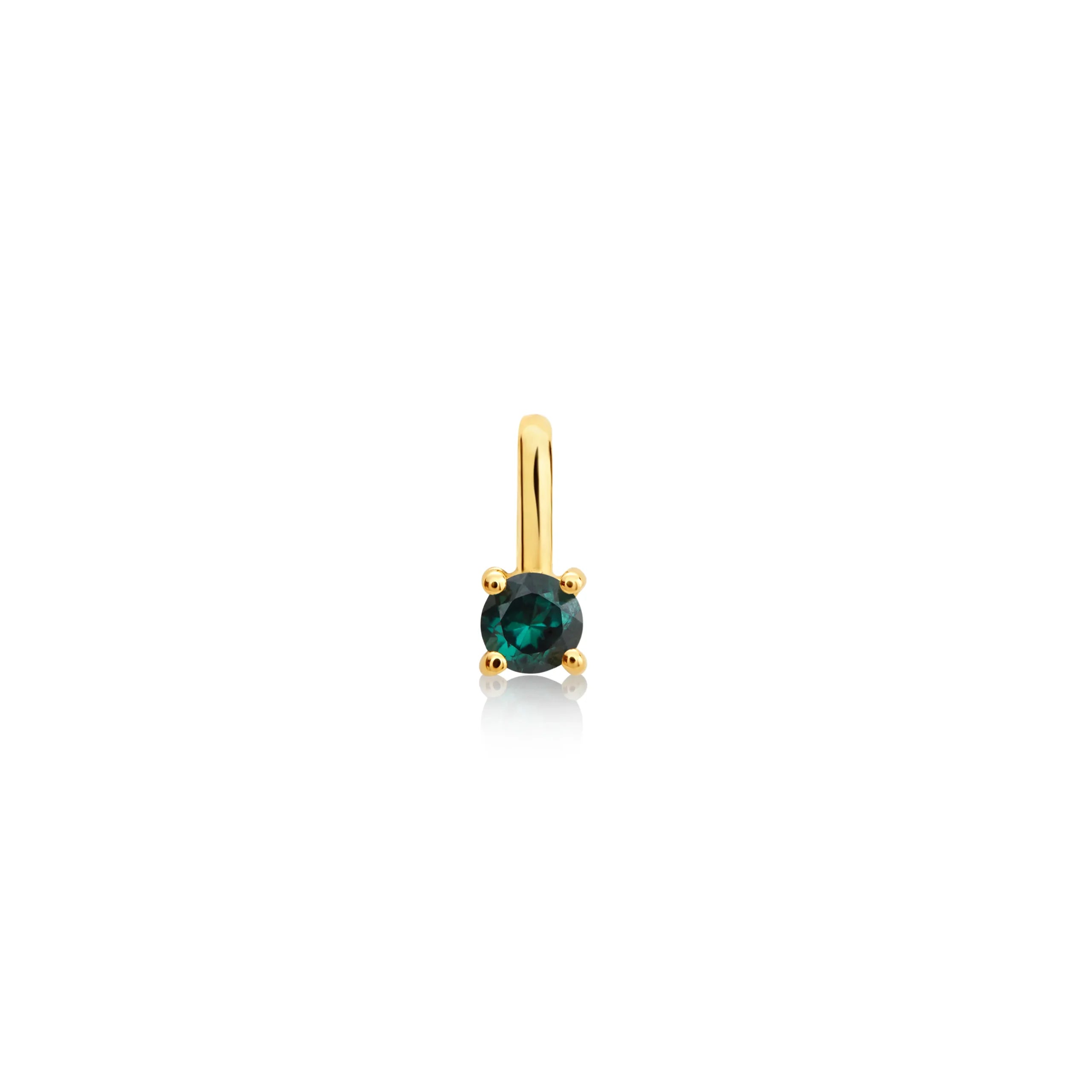 DIJE PIEDRA TURMALINA VERDE EN ORO 18K - Gallery 3