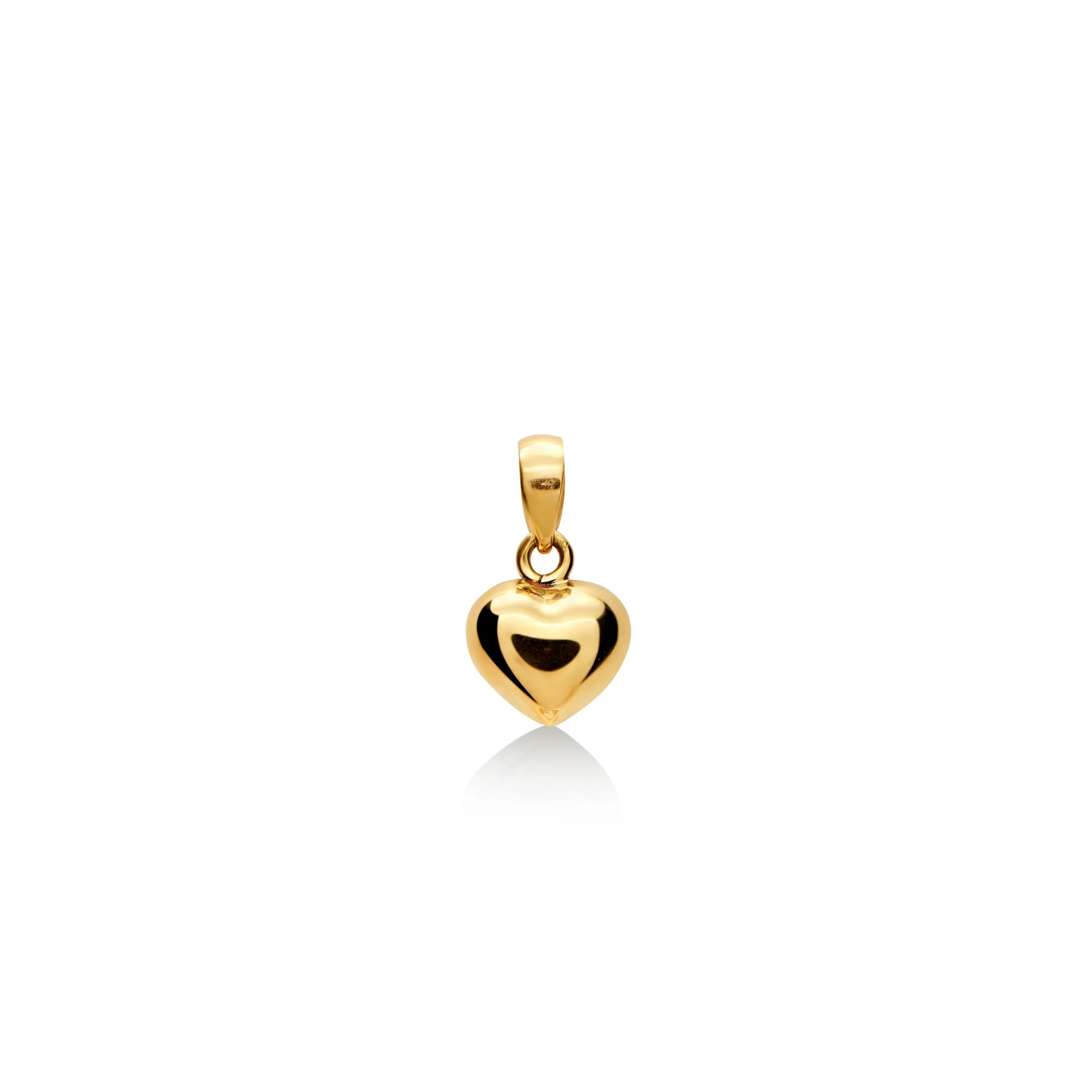 DIJE CORAZÓN BOMBÉ EN ORO 18K - Gallery 1
