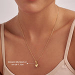 DIJE CORAZÓN BOMBÉ EN ORO 18K - Thumbnail 2