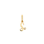 DIJE INICIAL CURSIVA CON DIAMANTE EN ORO 18K - Thumbnail 16