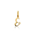 DIJE INICIAL CURSIVA CON DIAMANTE EN ORO 18K - Thumbnail 7