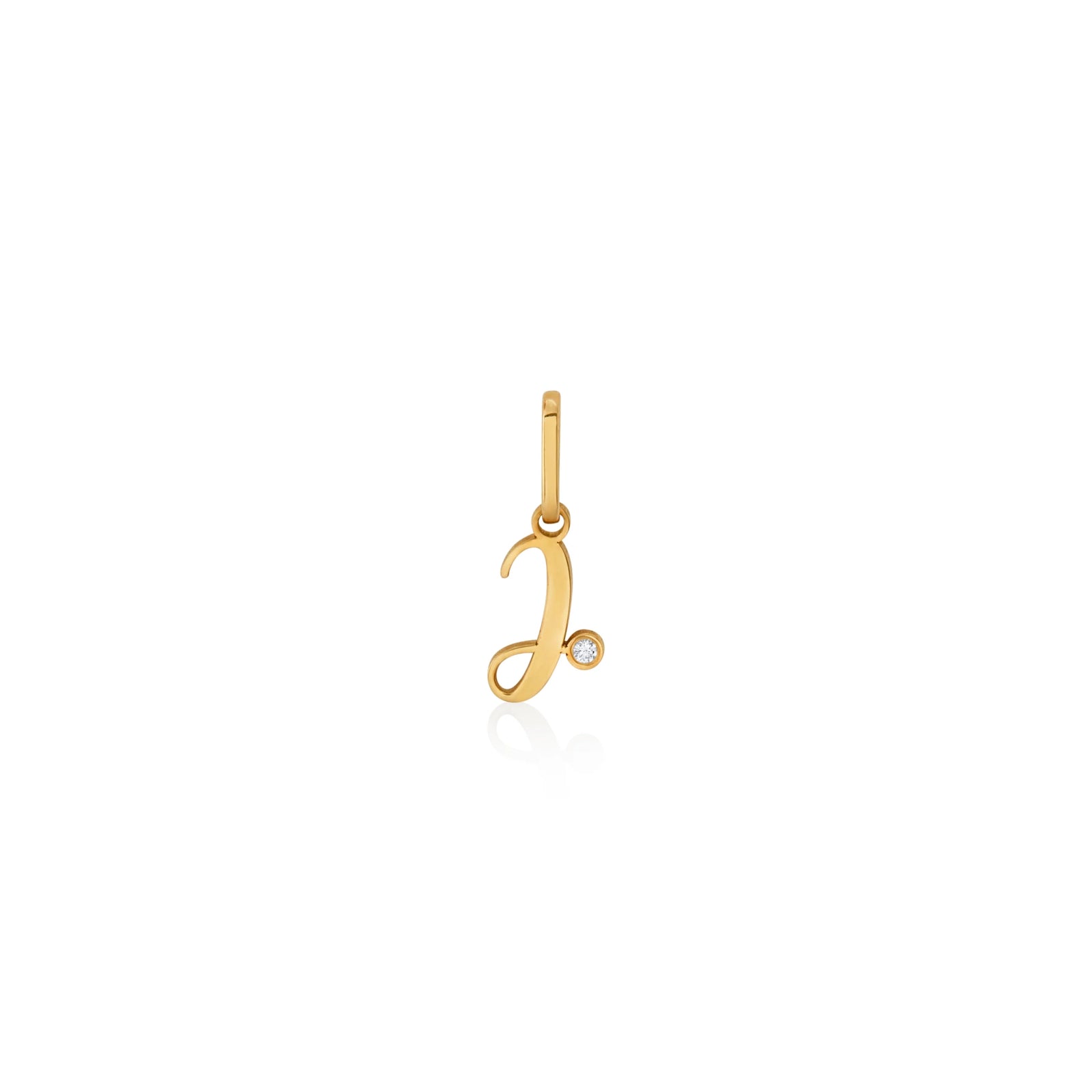 DIJE INICIAL CURSIVA CON DIAMANTE EN ORO 18K - Image 10