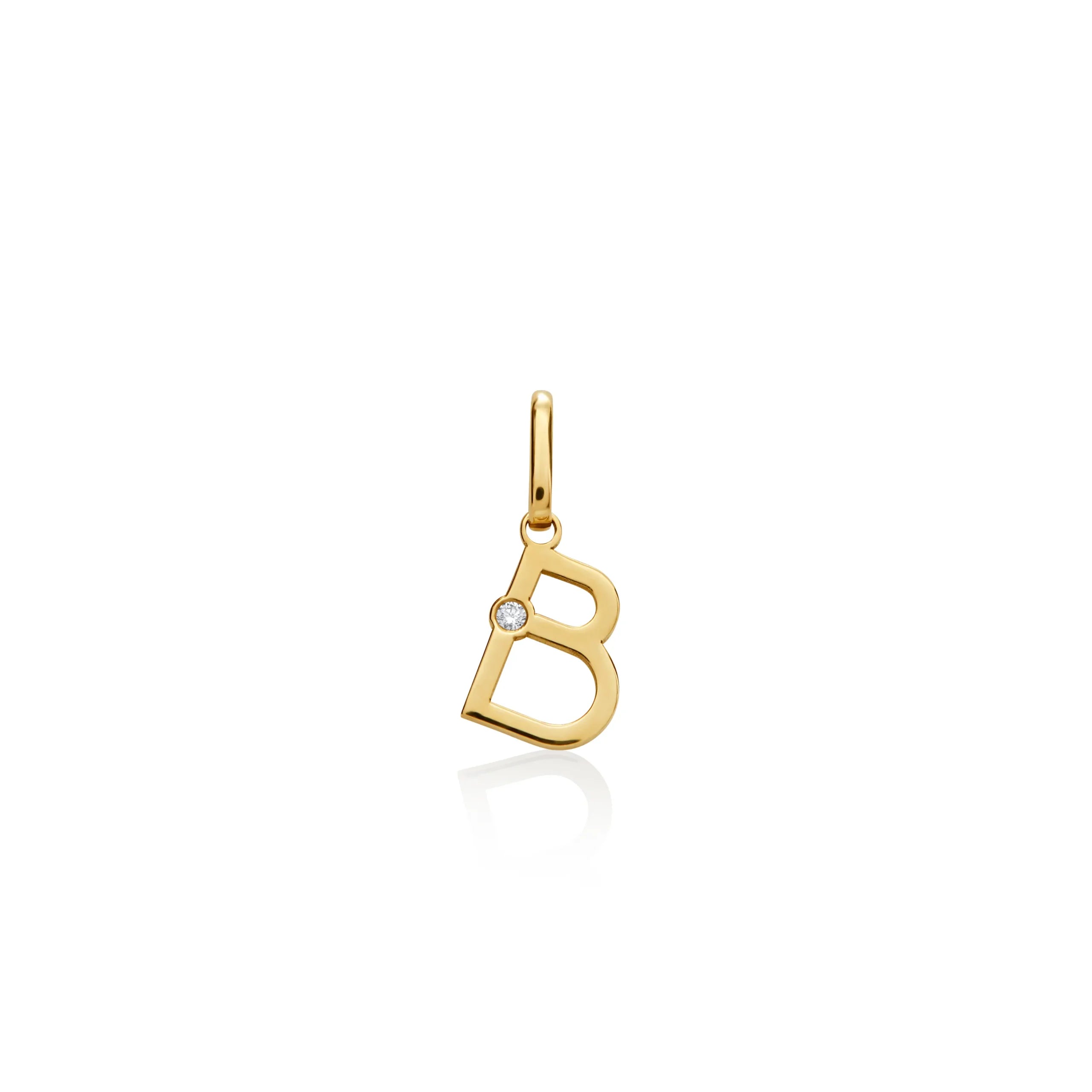 DIJE INICIAL WONDER CON DIAMANTE EN ORO 18K - Gallery 2