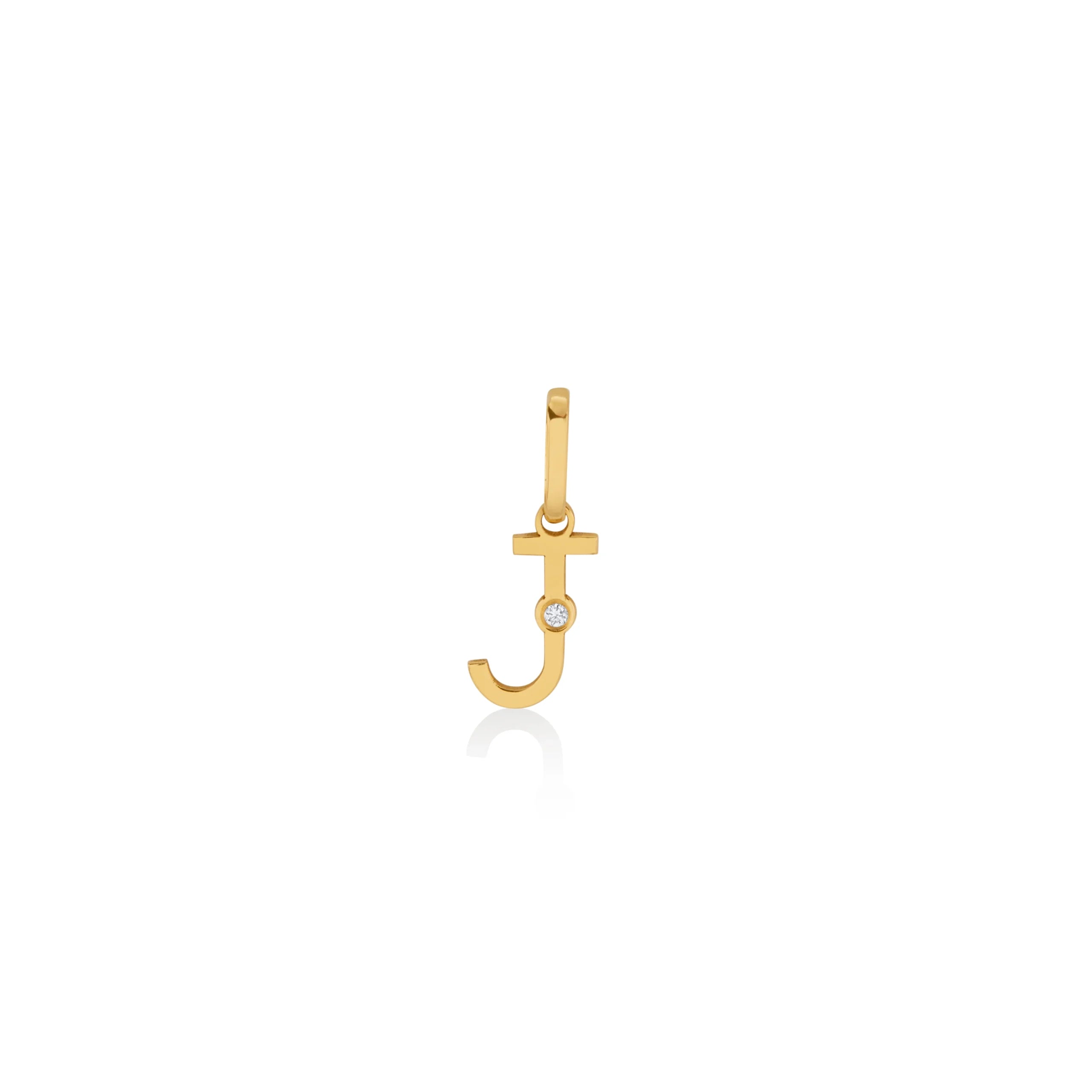 DIJE INICIAL WONDER CON DIAMANTE EN ORO 18K - Gallery 9