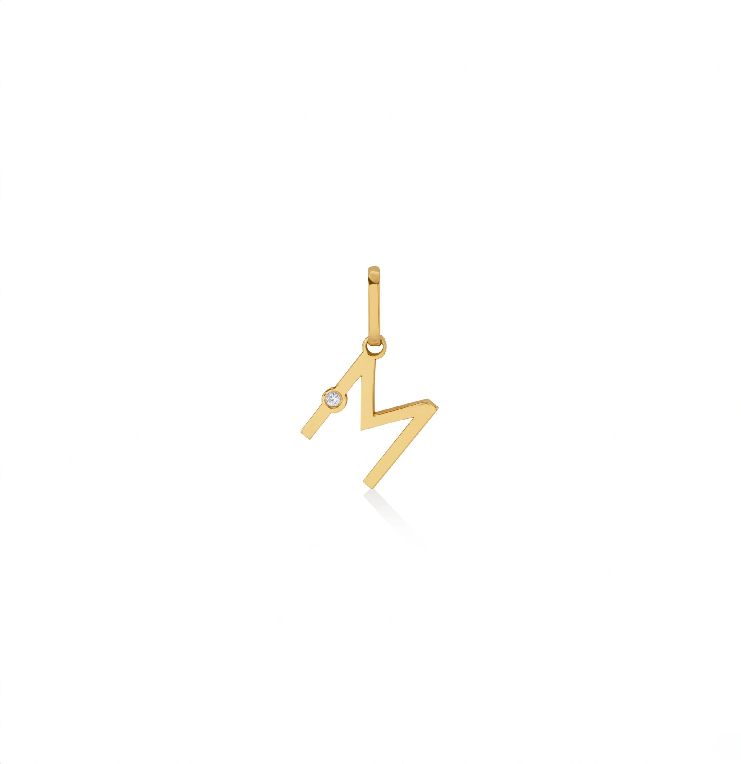 DIJE INICIAL WONDER CON DIAMANTE EN ORO 18K - Gallery 12