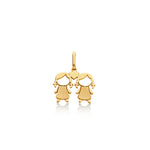 DIJE NIÑOS PAREJA EN ORO 18K - Thumbnail 1