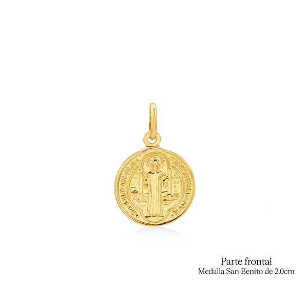 DIJE MEDALLA DE SAN BENITO EN ORO 18K - Secondary