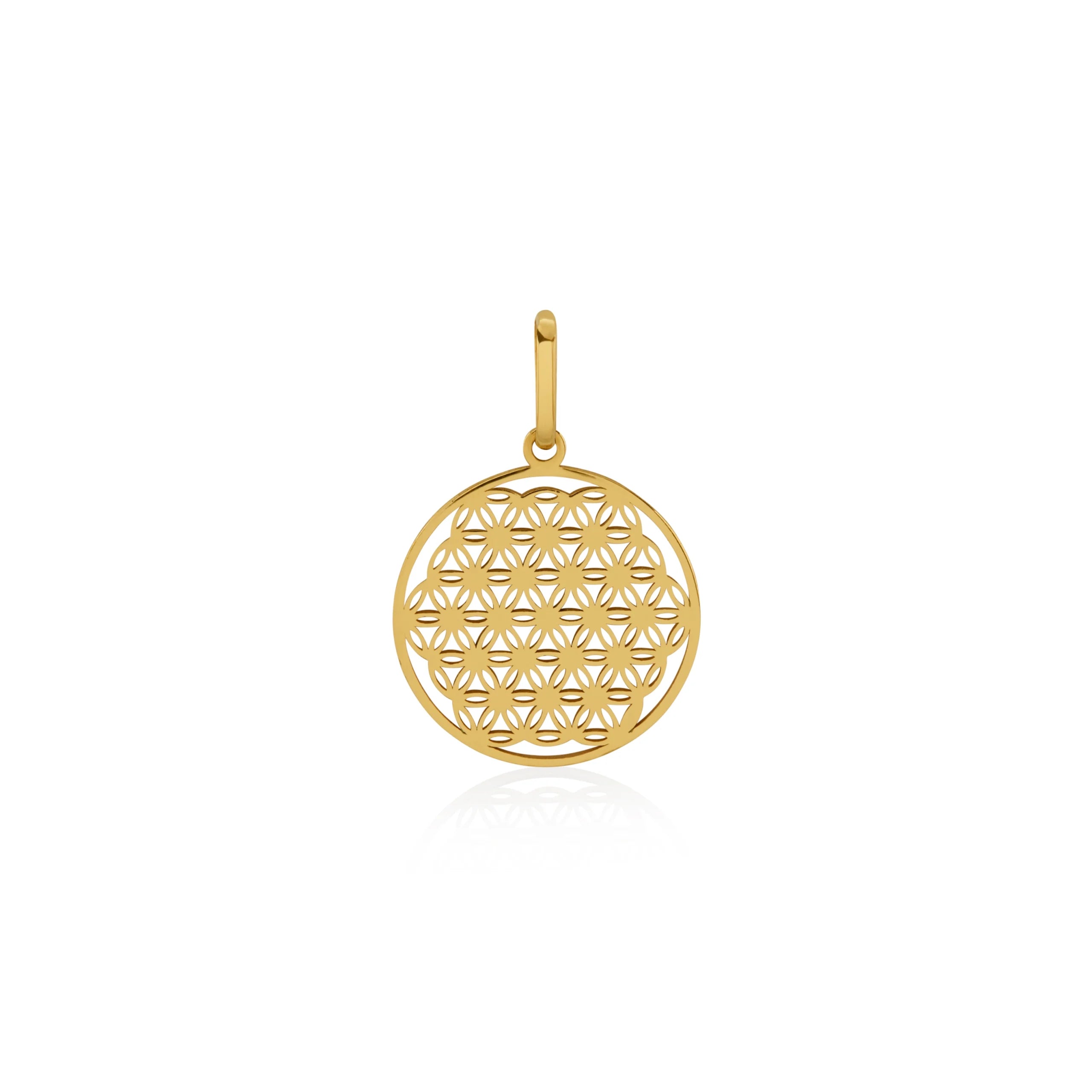 DIJE MANDALA TUPIDA EN ORO 18K - Gallery 1