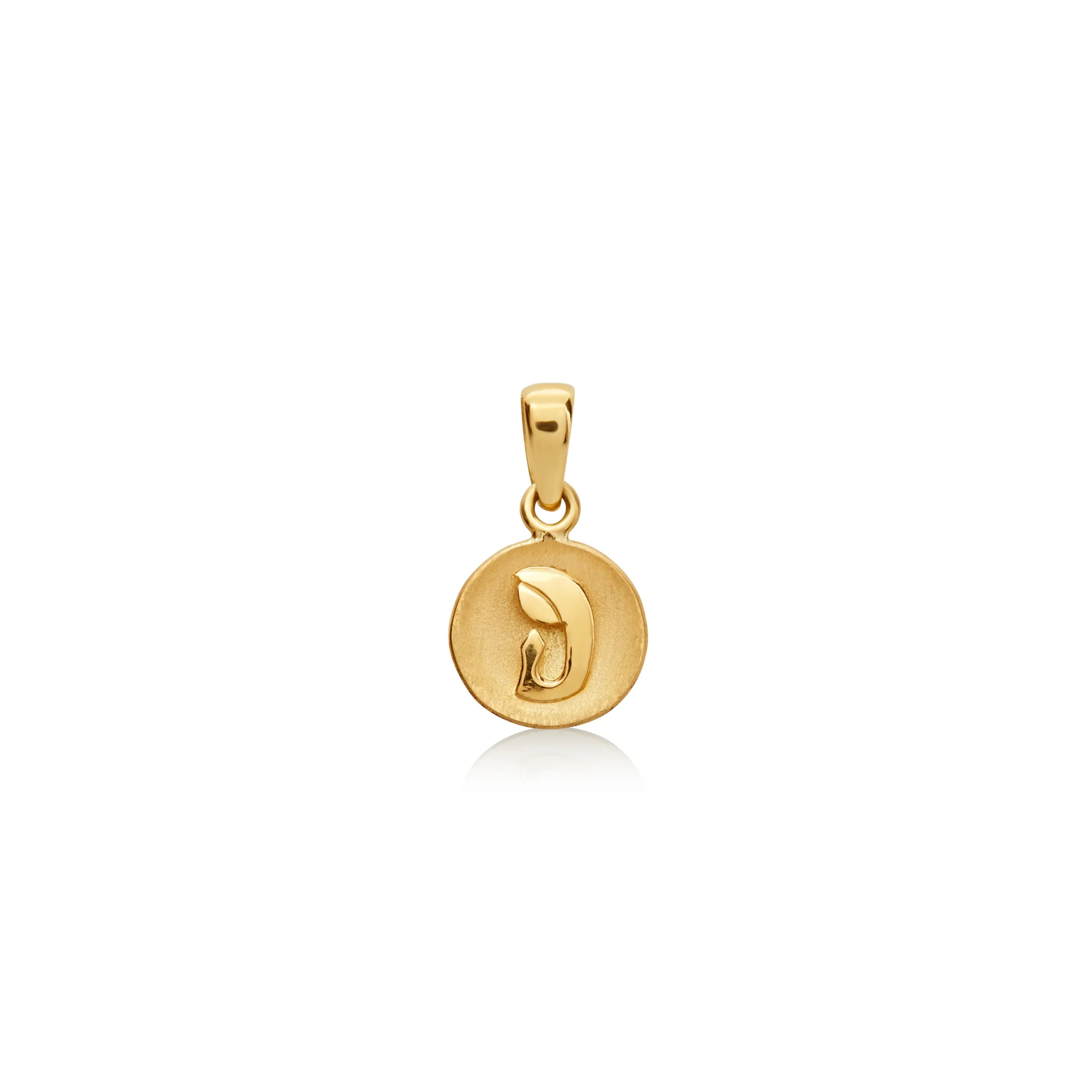 DIJE VIRGEN CÍRCULO CÓNCAVO EN ORO 18K - Gallery 1