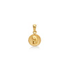 DIJE VIRGEN CÍRCULO CÓNCAVO EN ORO 18K