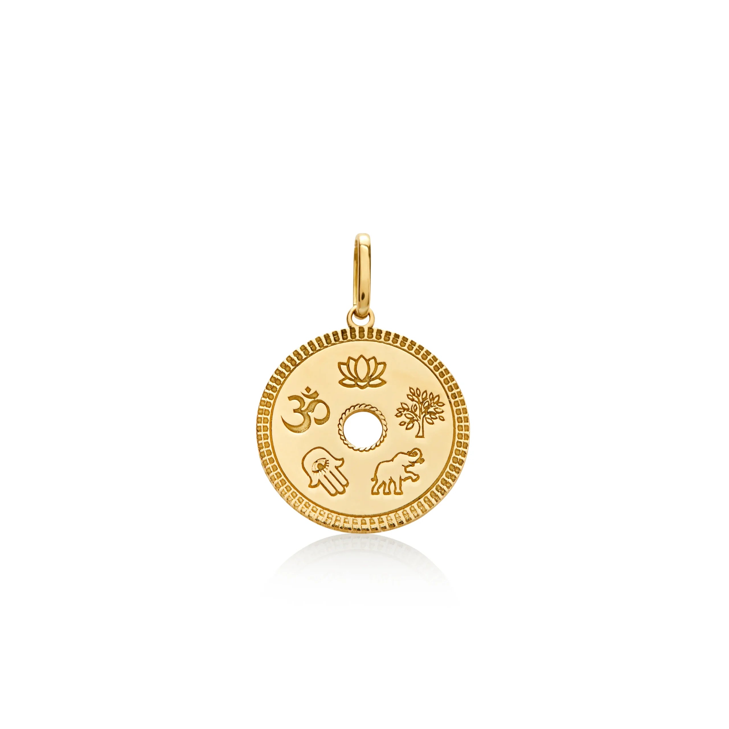 DIJE MONEDA DE LA FORTUNA EN ORO 18K - Gallery 1