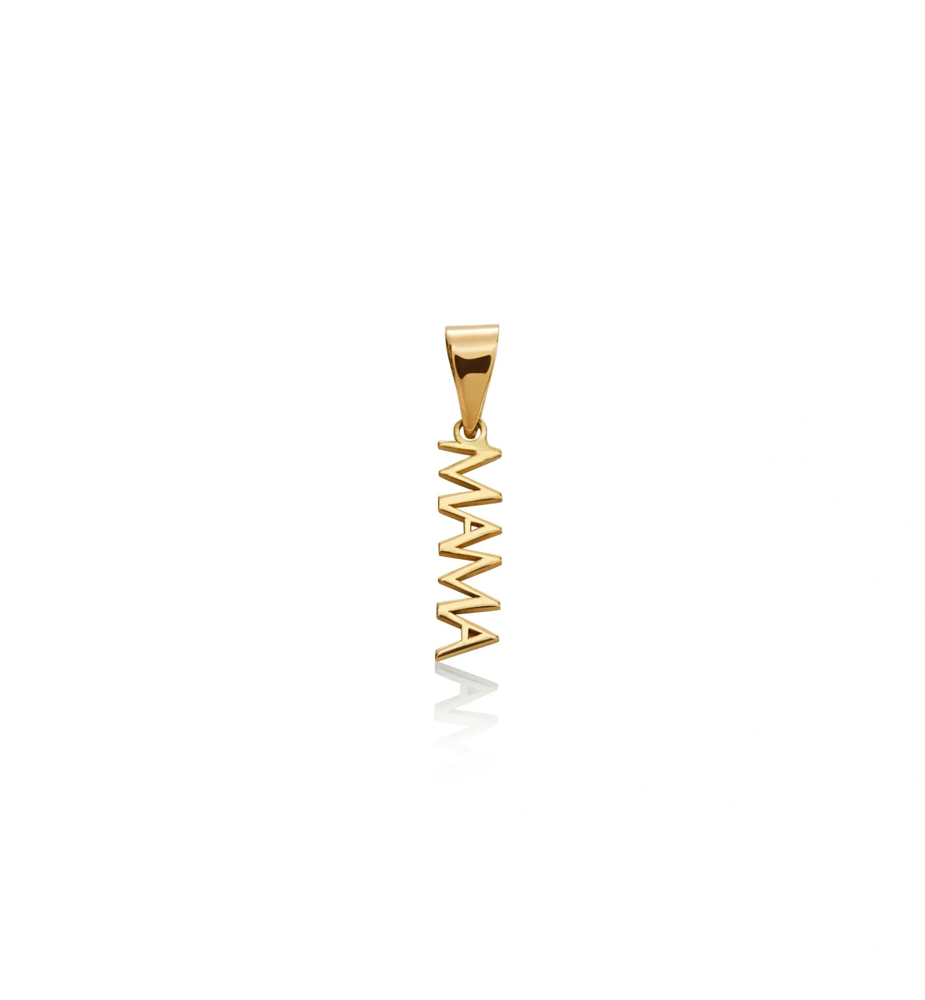 DIJE PERSONALIZABLE MAMÁ VERTICAL EN ORO 18K - Gallery 1