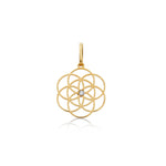 DIJE SEMILLA DE LA VIDA CON PIEDRA PRECIOSA EN ORO 18K - Thumbnail 1