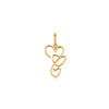 DIJE CORAZONES TRAZO EN ORO 18K