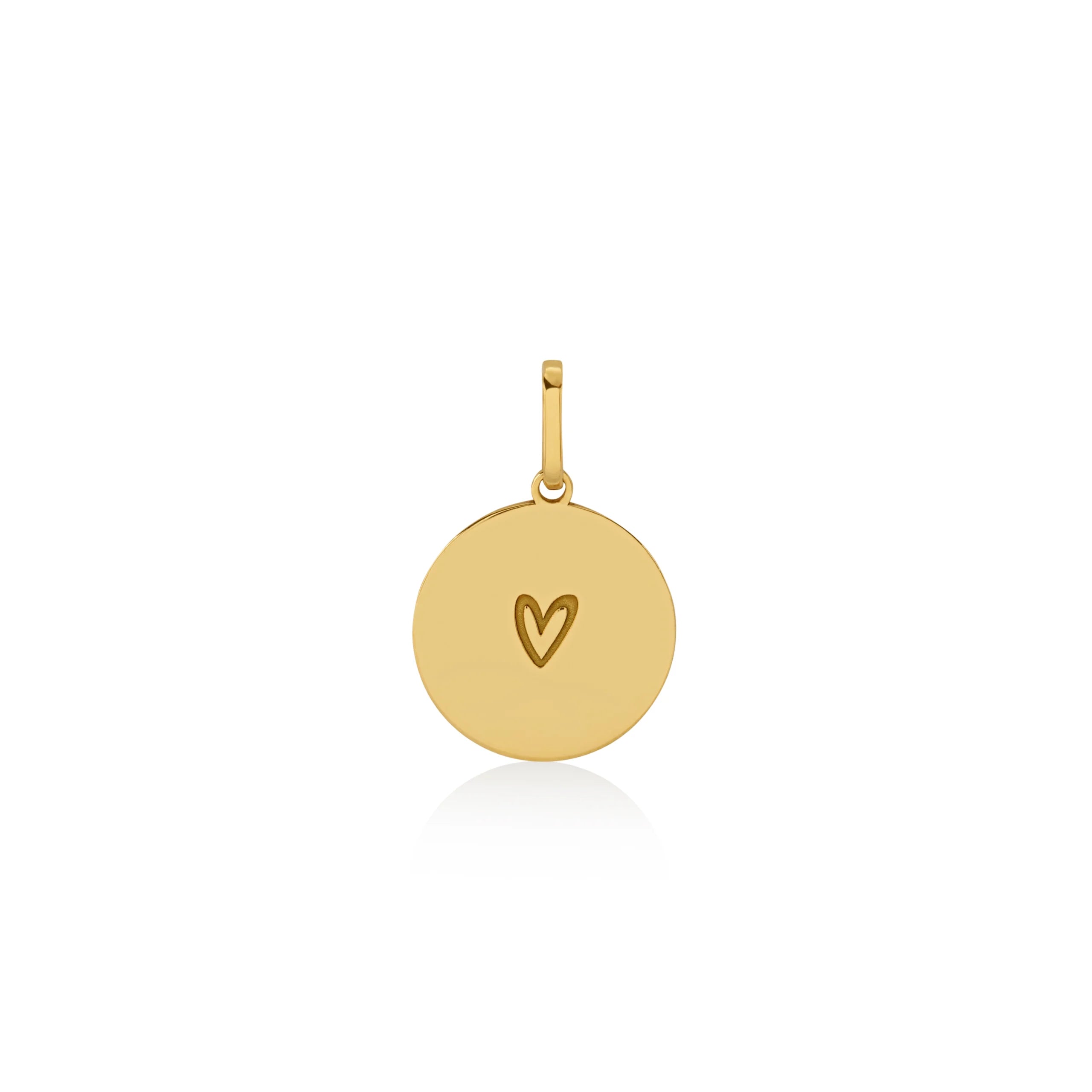 DIJE CORAZON VITA EN PLACA EN ORO 18K - Gallery 1