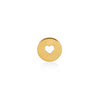 DIJE CORAZÓN EN PLACA PASANTE EN ORO 18K