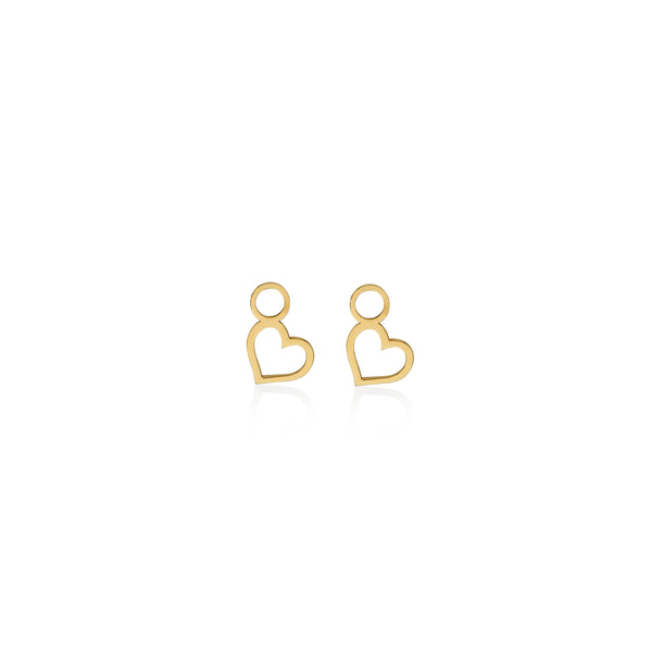 DIJES PARA ARGOLLA CORAZÓN SILUETA EN ORO 18K