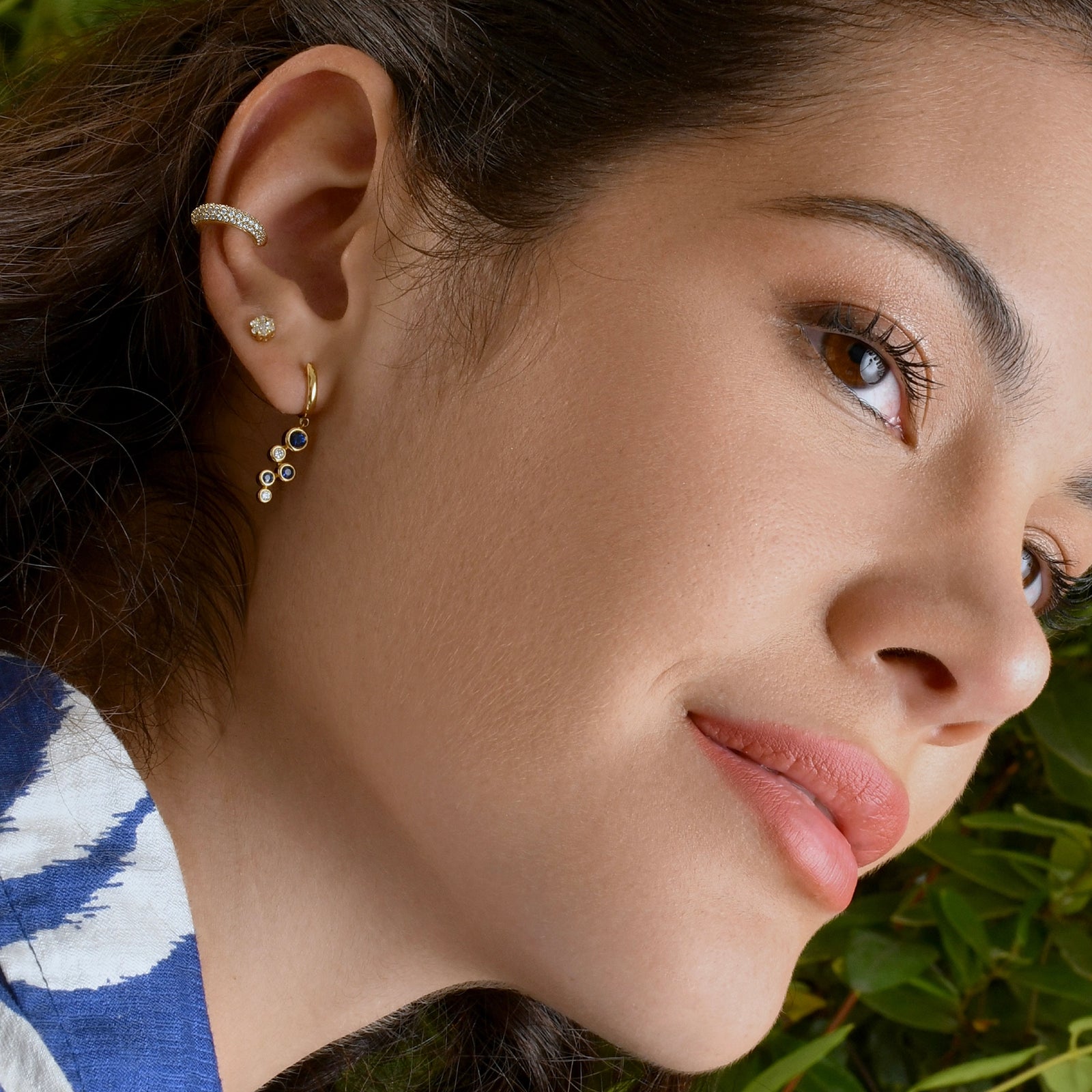 EAR CUFF C CON DIAMANTES EN ORO 18K - Image 2