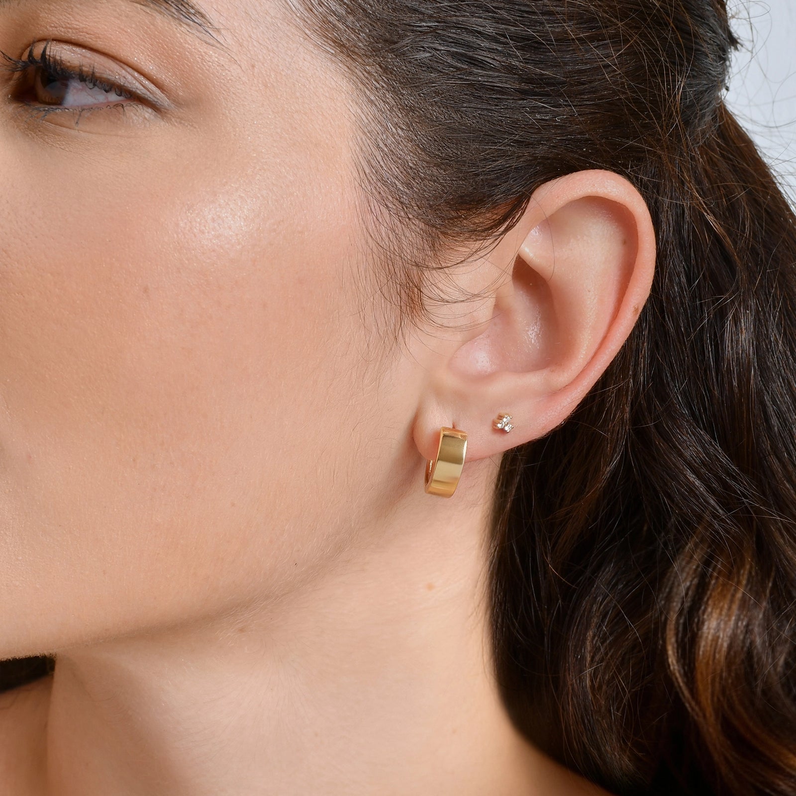 ARGOLLAS CINTA ANCHA EN ORO 18K - Image 2