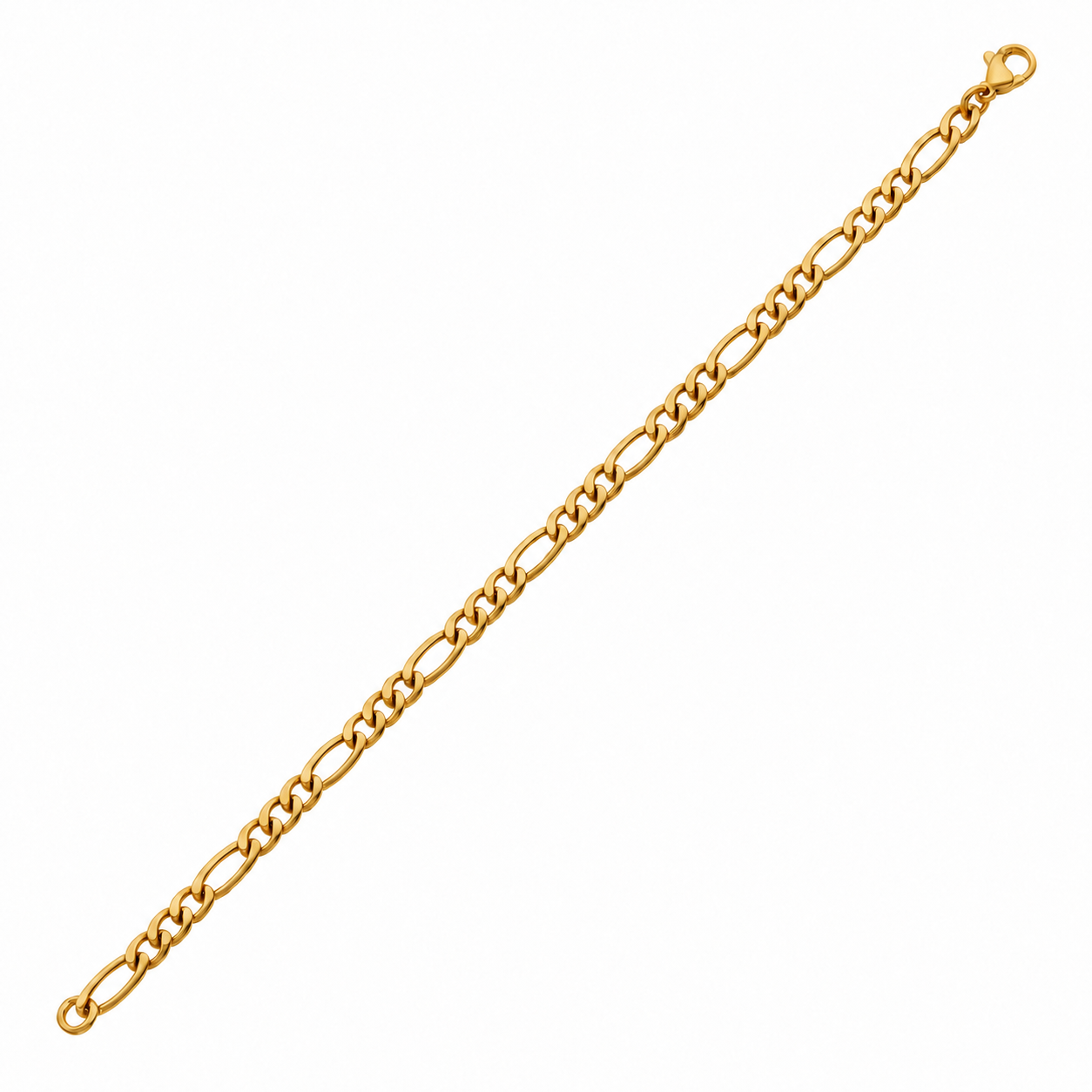 PULSERA DE TITANIO FÍGARO CON BAÑO DE ORO 18K - Gallery 2