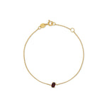 PULSERA PIEDRA OVAL GRANATE EN ORO 18K - Thumbnail 1