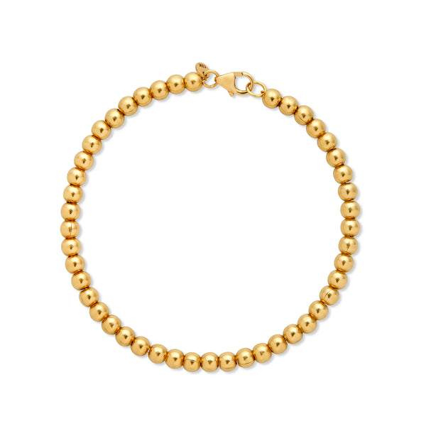 PULSERA BOLAS 4MM EN ORO 18K