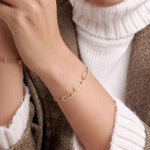 PULSERA DIAMANTES CLIP TRIPLE EN ORO 18K - Thumbnail 2