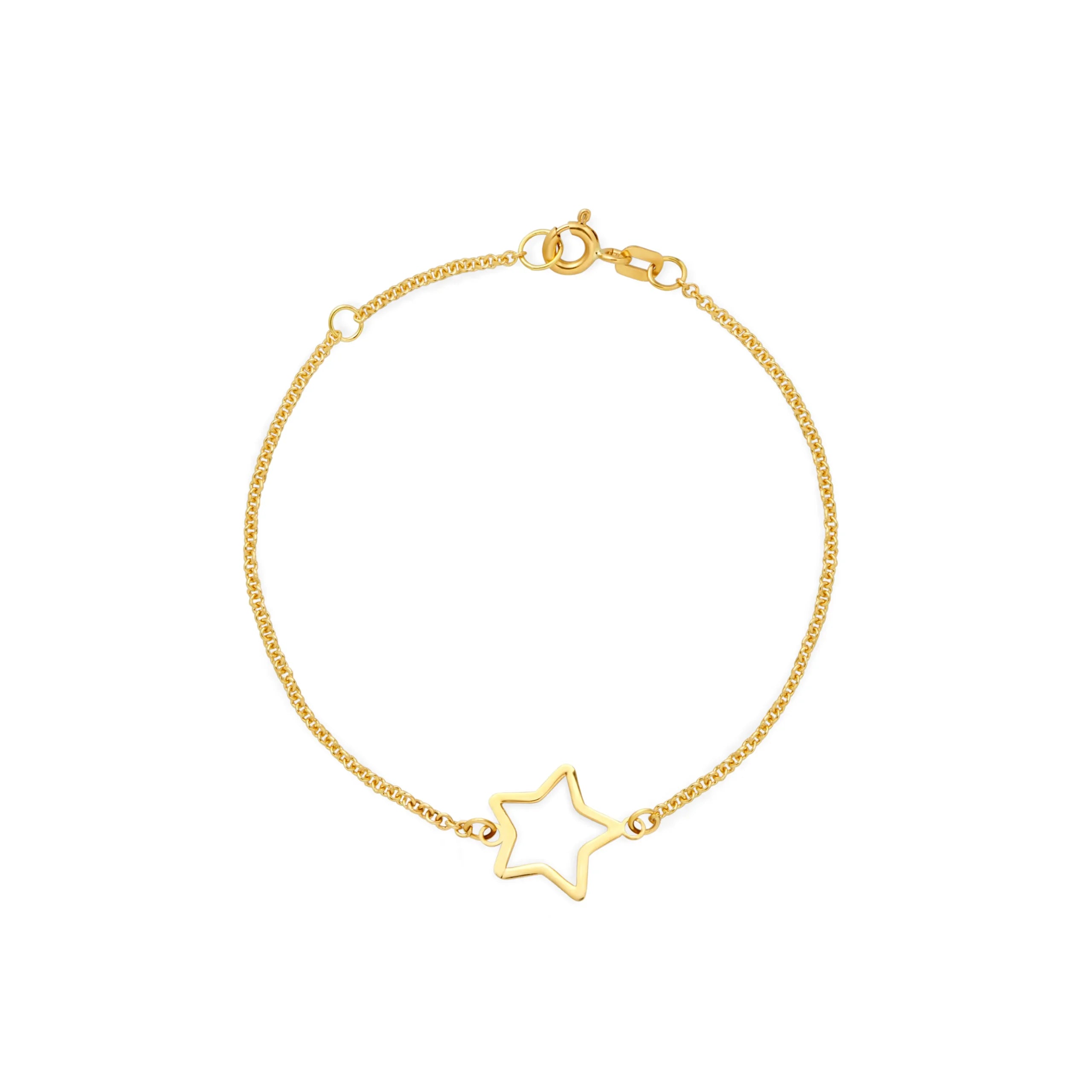PULSERA ESTRELLA CALADA EN ORO 18K - Gallery 1