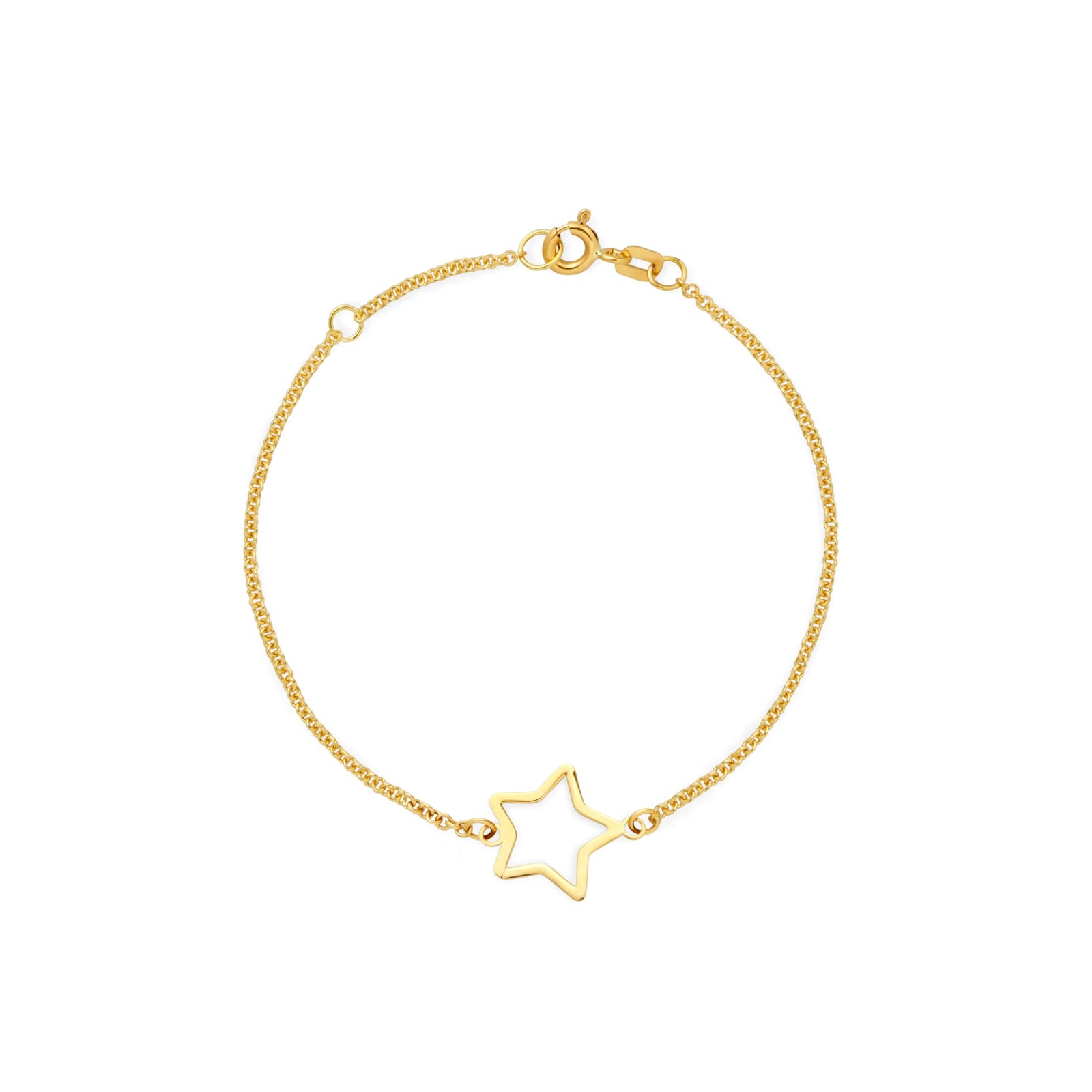 PULSERA ESTRELLA CALADA EN ORO 18K - Image 1