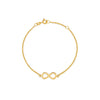 PULSERA INFINITO PLANO EN ORO 18K