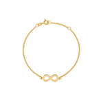 PULSERA INFINITO PLANO EN ORO 18K - Thumbnail 1