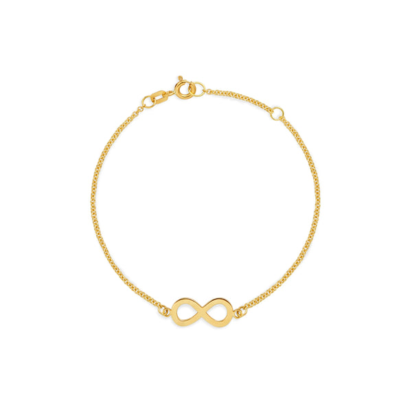 PULSERA INFINITO PLANO EN ORO 18K