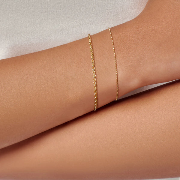 PULSERA CORDÓN DELGADO EN ORO 18K - Secondary