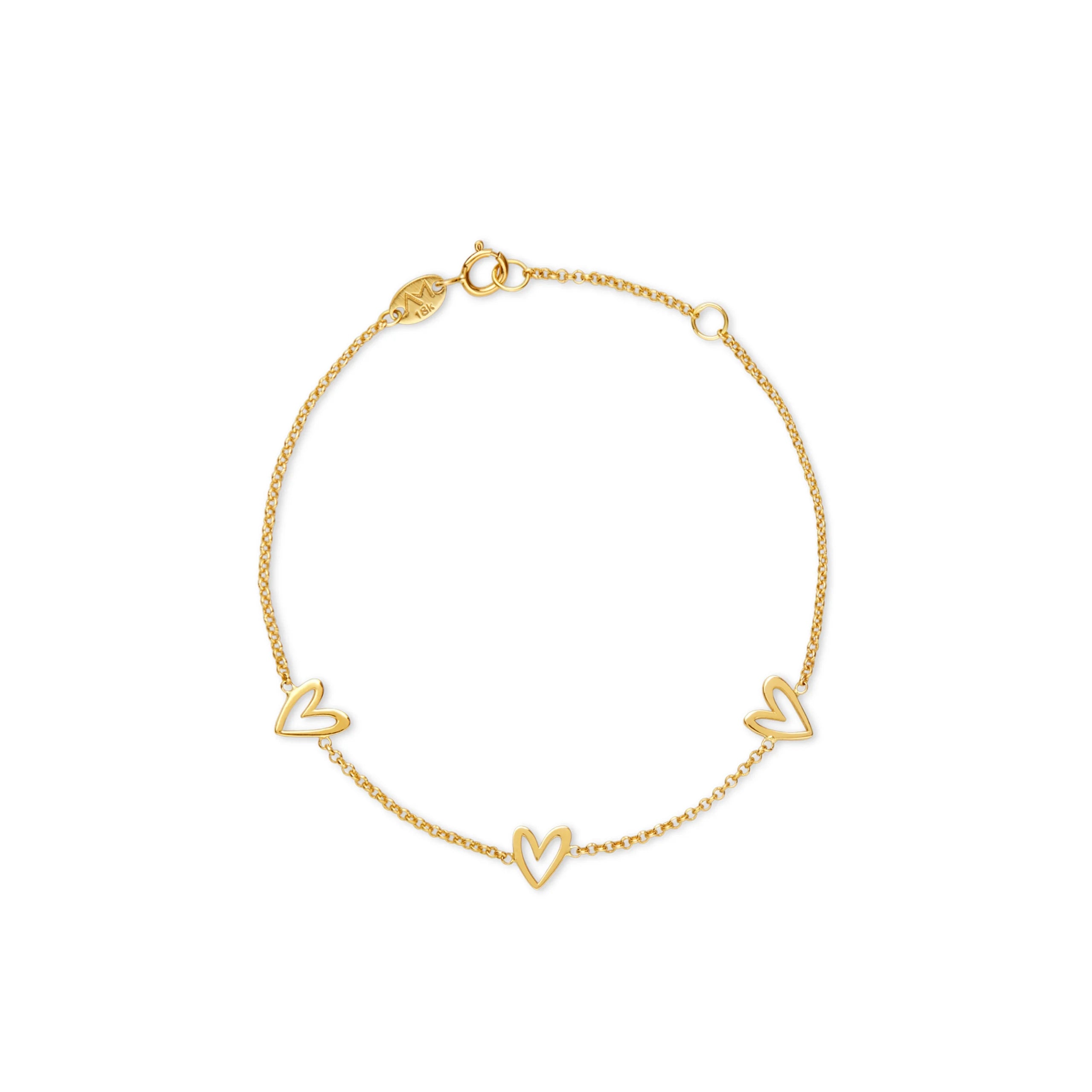 PULSERA CORAZONES VITA EN ORO 18K - Gallery 1