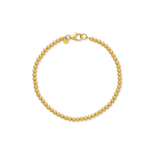 PULSERA BOLAS 2.5MM EN ORO 18K