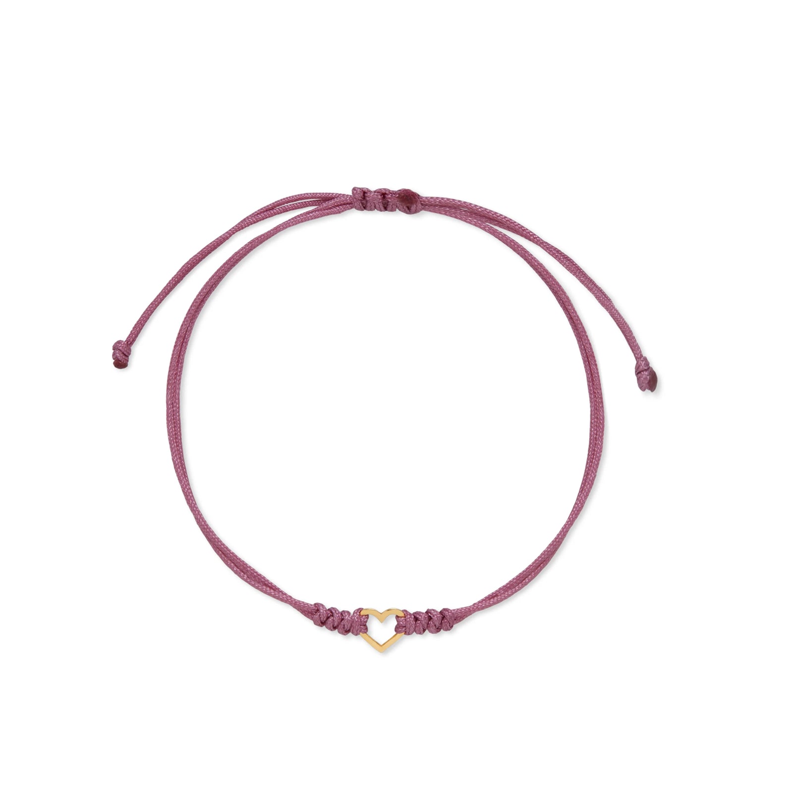 PULSERA HILO CORAZON SILUETA MINI EN ORO 18K - Image 1