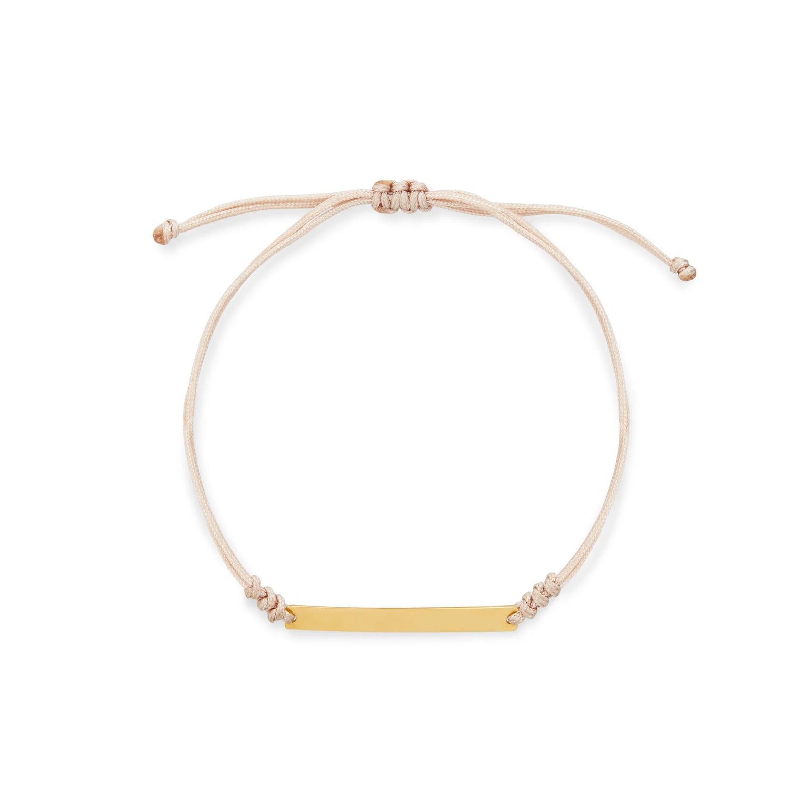 PULSERA HILO PLACA EN ORO 18K - Image 1