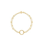 PULSERA KARMA CON DOBLE CADENA EN ORO 18K - Thumbnail 1